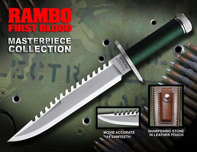    TERUG IN VOORRAAD  /    First Blood  - RAMBO 1 Movie Knife-3337-a